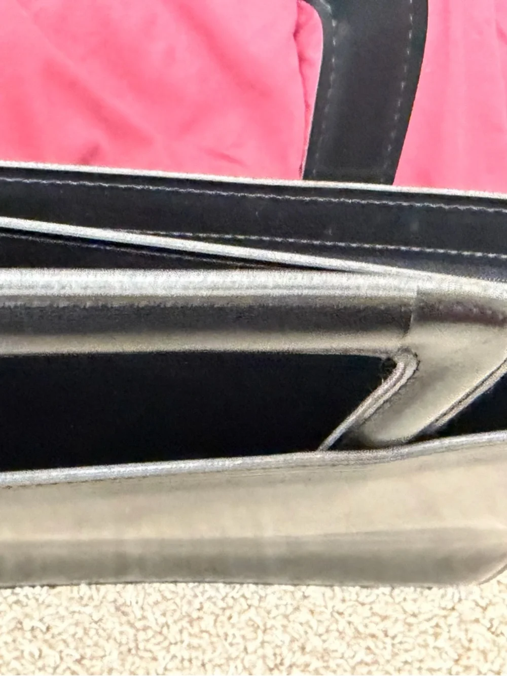 Hazel Classic Black Leather Briefcase